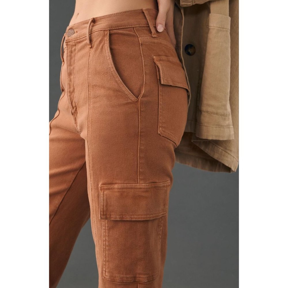 Mother The Rambler Brown Khaki Cargo Pants Ankle In Glazed Ginger Size 30 Y2K - Picture 5 of 8